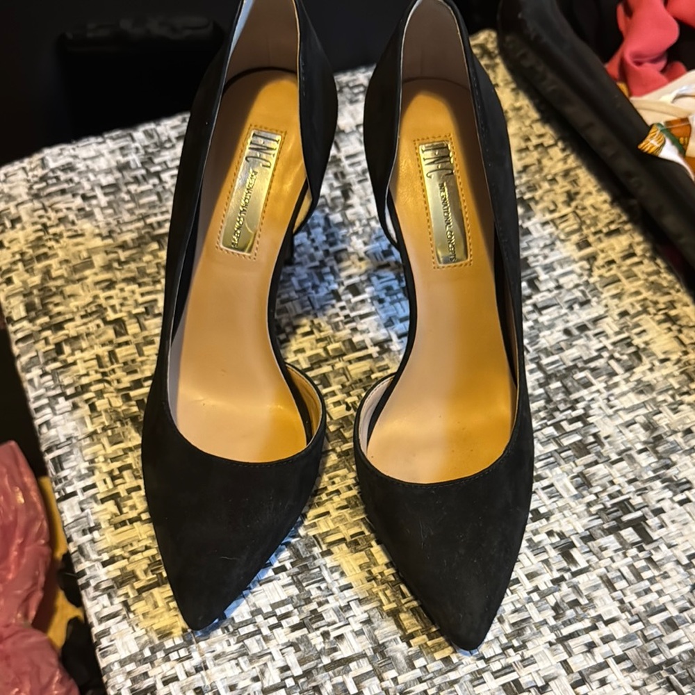 INC International Concepts Black Heels Sleek Design